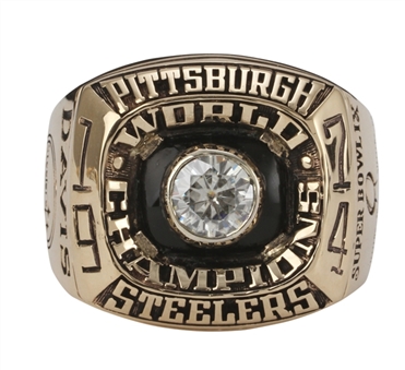 1974 Pittsburgh Steelers Super Bowl IX Championship Players Ring - Charles Davis- 1st Title in Team History! (Replacement Ring)